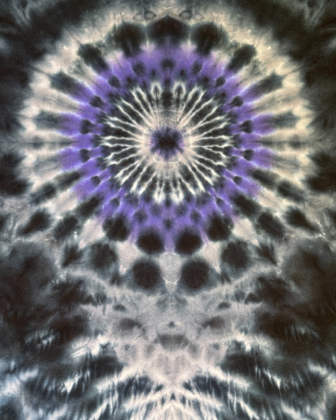 L - black violet mandala with phat spine tee