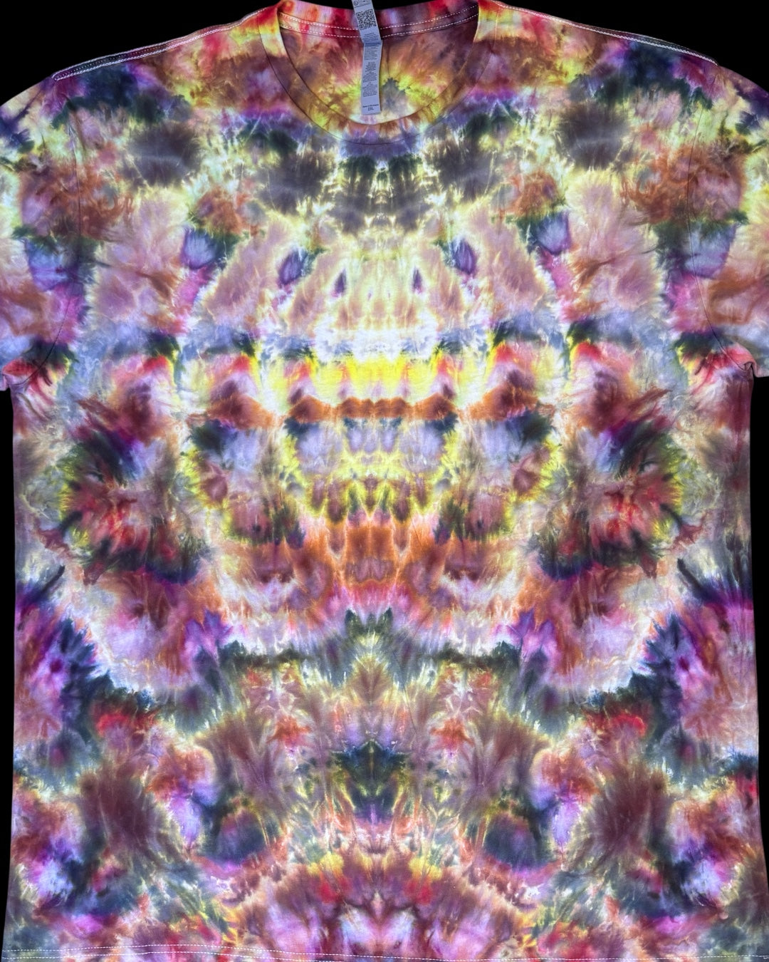 XXL - ice dyed mirrored multicolor cosmic roll tee