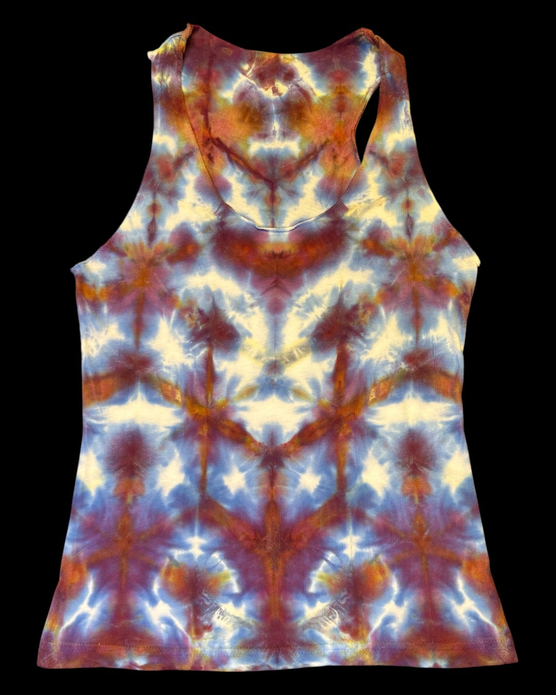 S - ladies’ fit ice dyed warrior princess sekka shibori tank