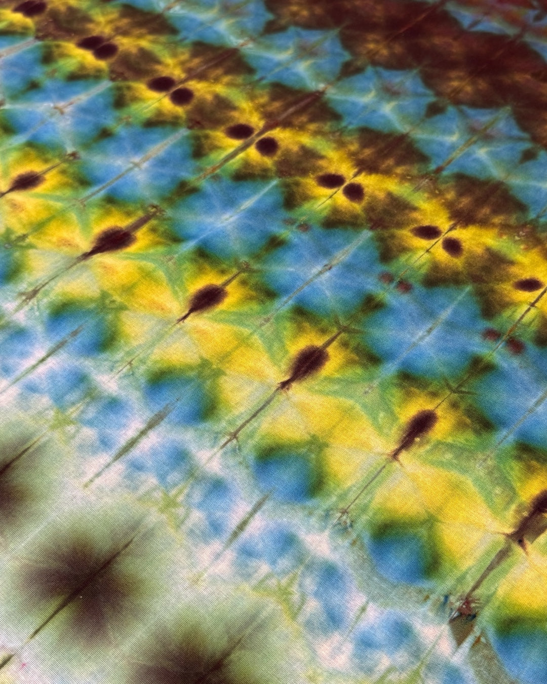 “misfits” series - ice dyed moose and mindbender x sekka shibori bandana