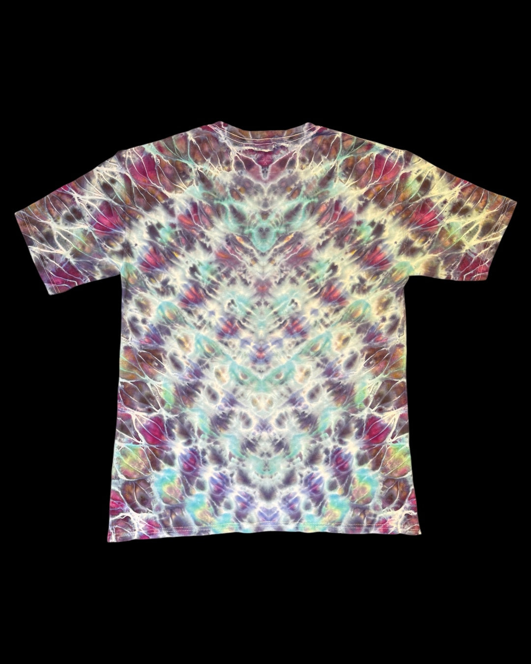 XL - youth sized ice dyed cosmic rolled chevron tee