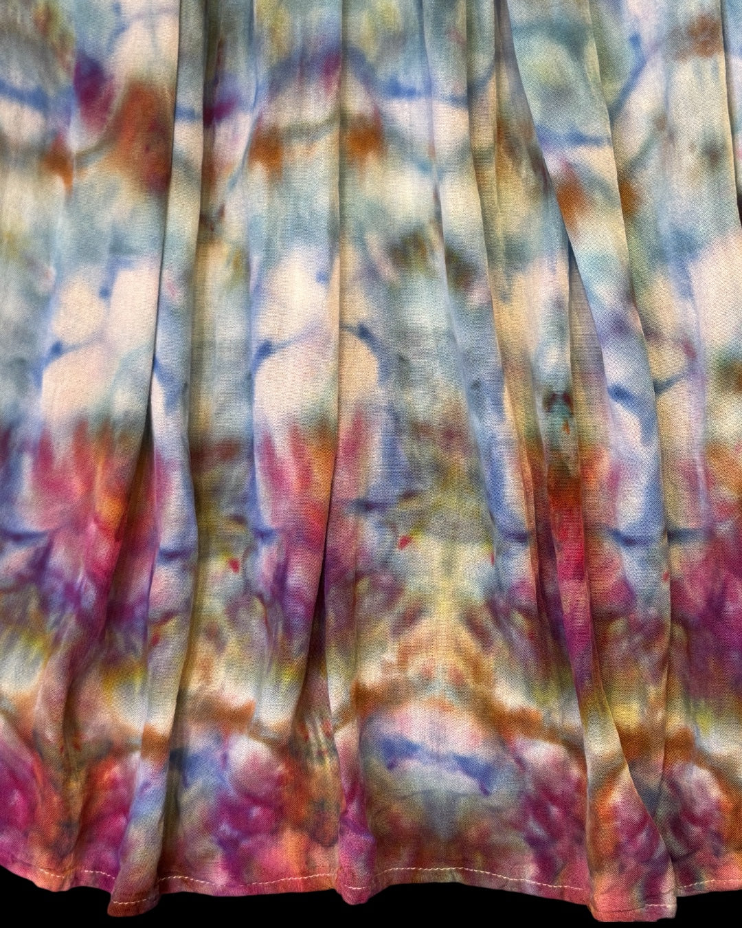 one size - ice dyed shibori style rayon parachute dress