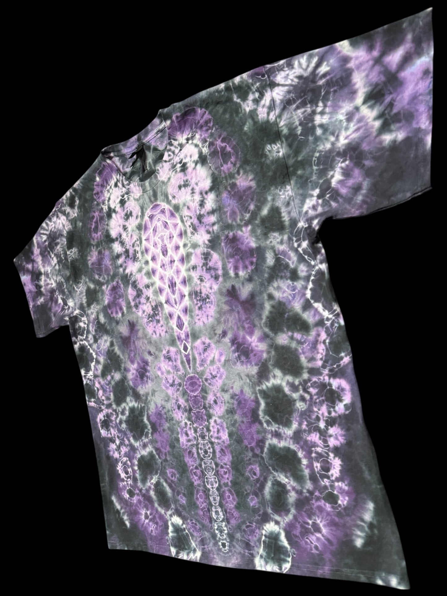 XXL - purple and gray kenney cosmic roll mandala combo tee