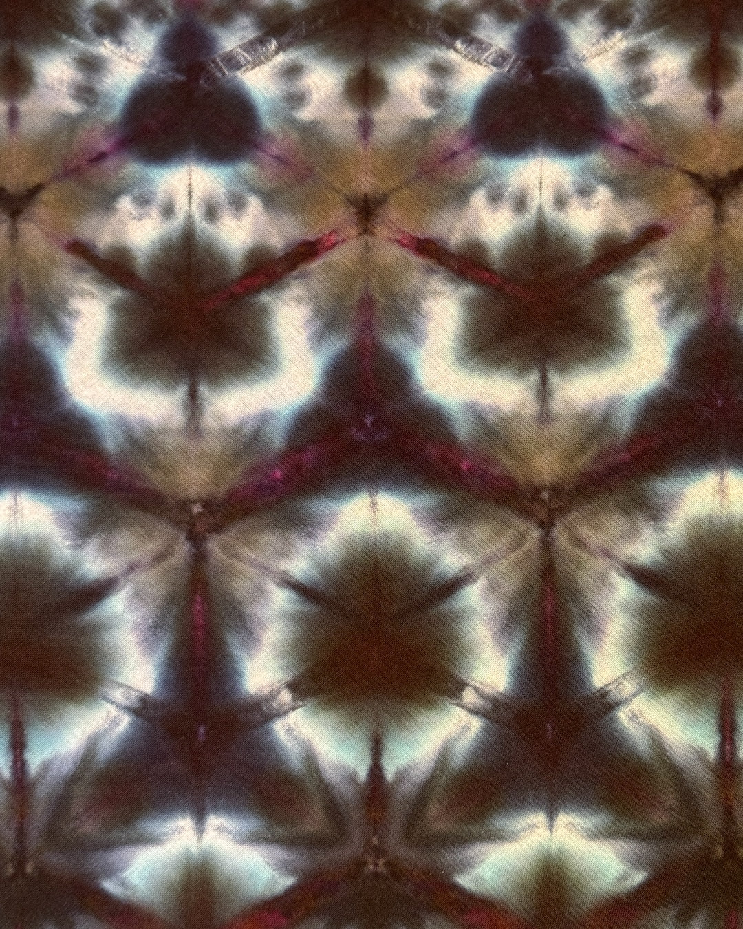 ice dyed raven snow flower shibori bandana