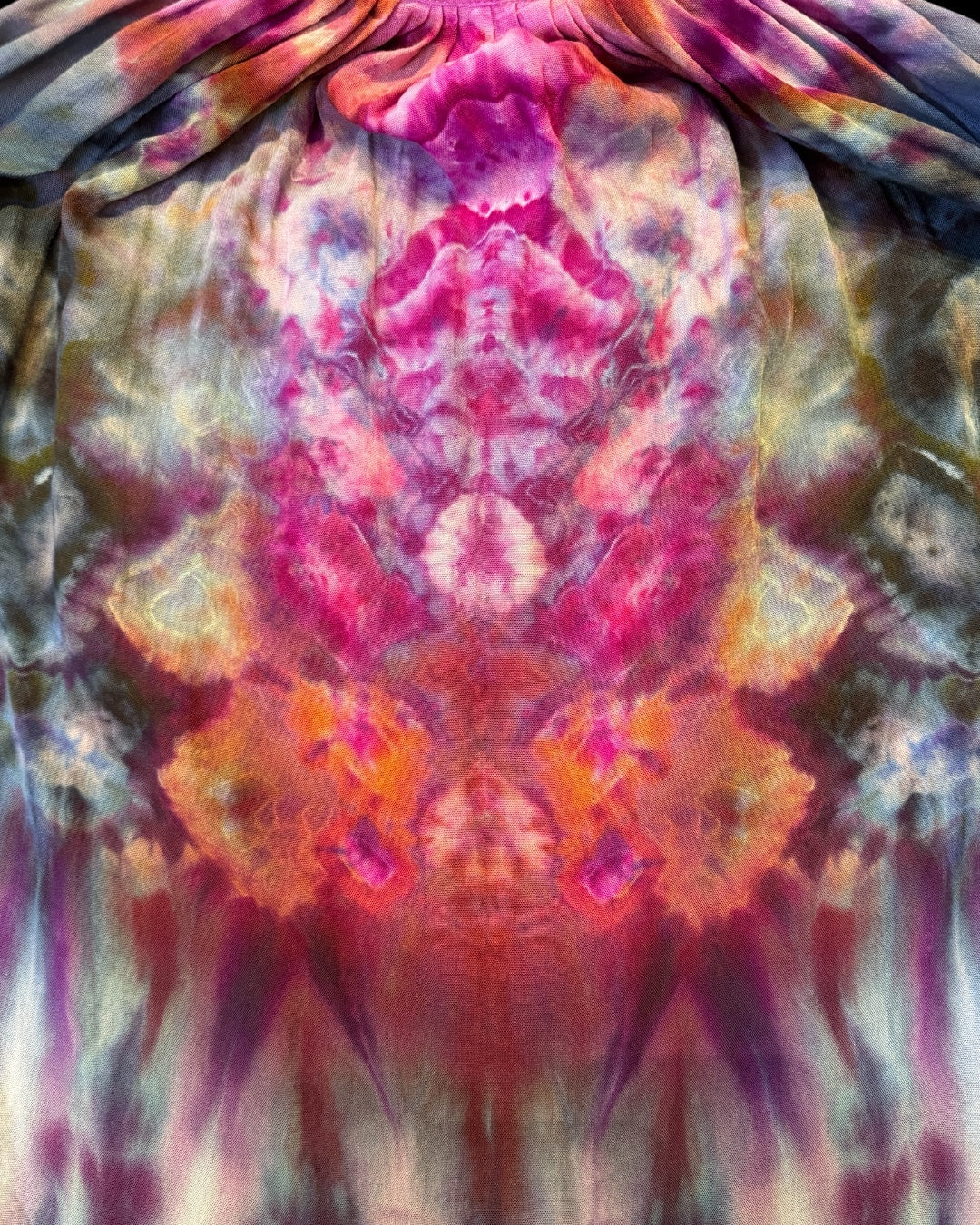 one size - inclined ice dyed kenney style rayon parachute dress