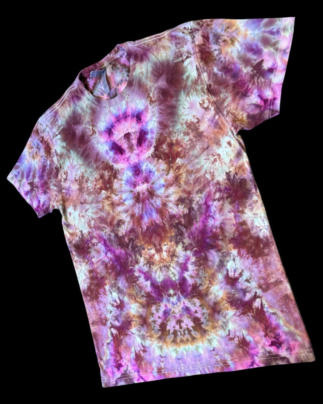 L - ice dyed trip style logo tee