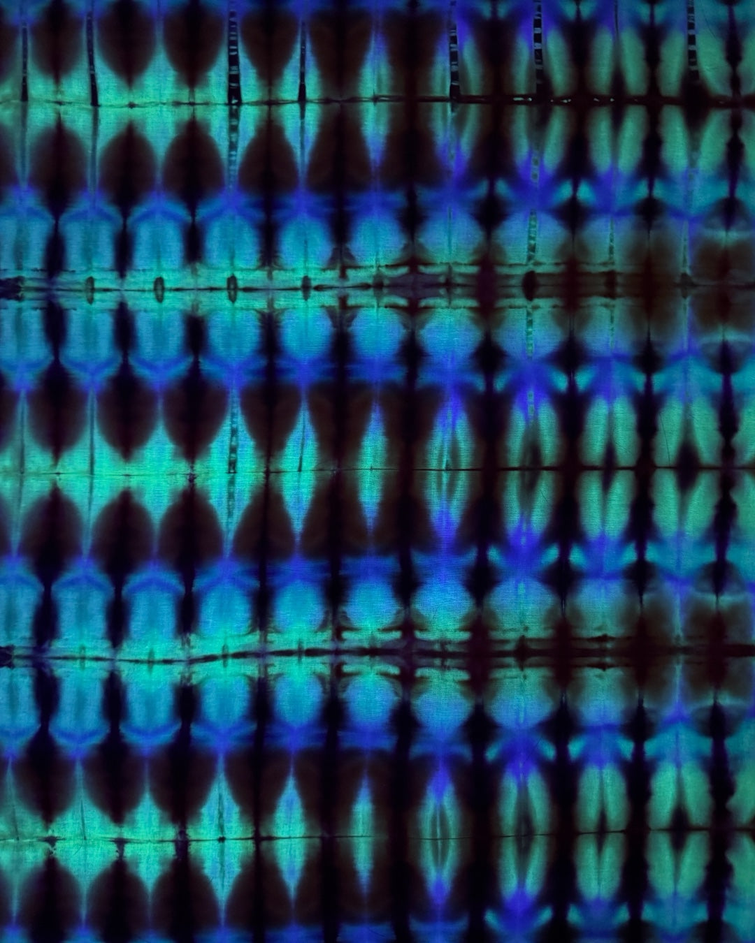 ice dyed glowing pleated shibori style bandana