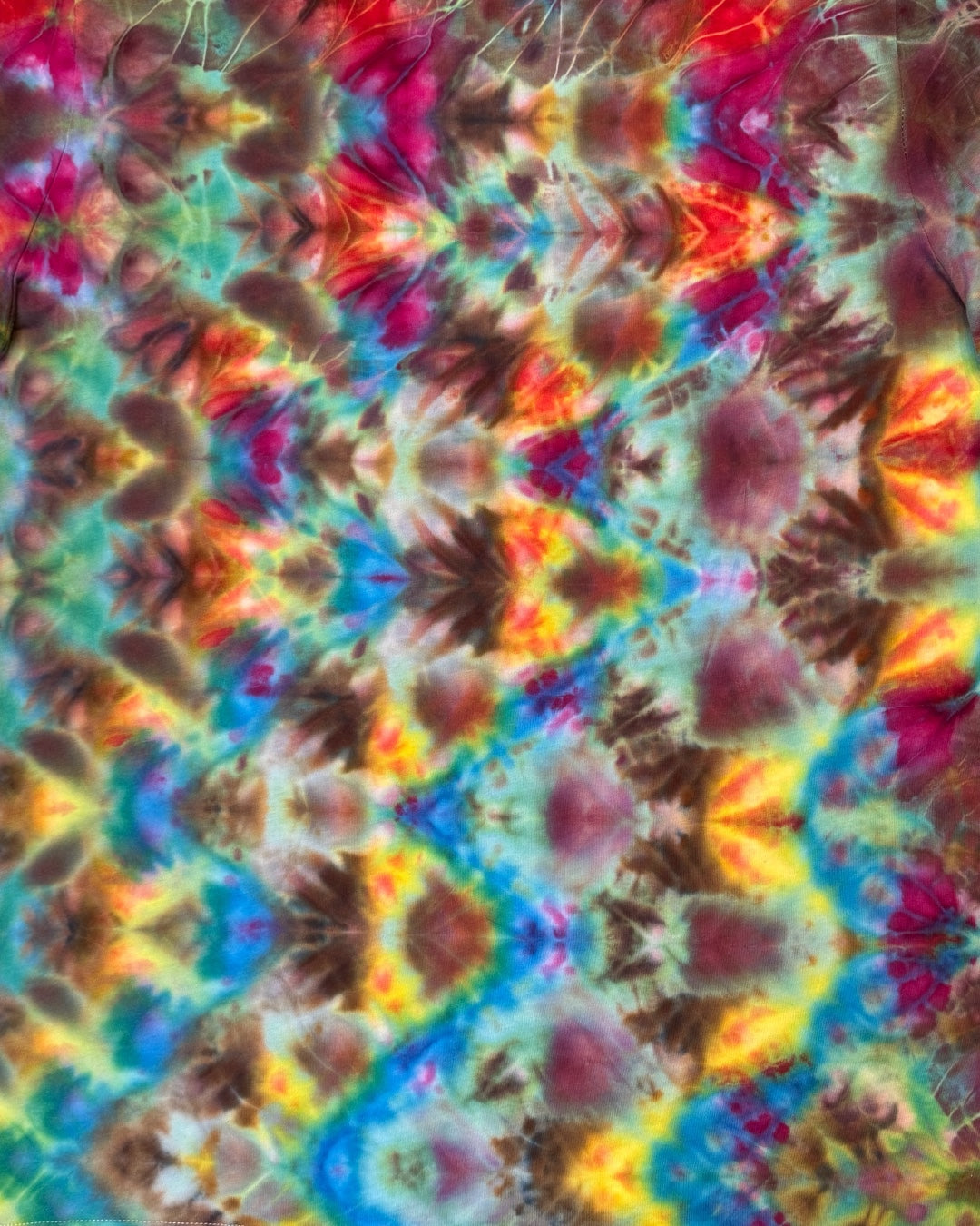 L - rainbowish ice dyed cosmic glitch tee