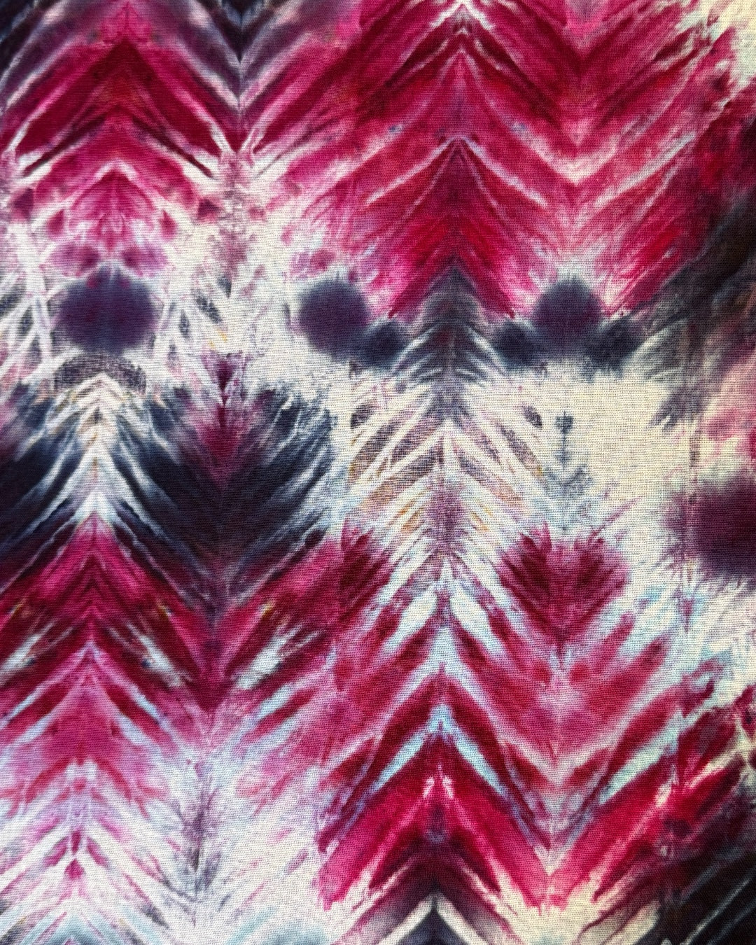 ice dyed pink arashi shibori bandana