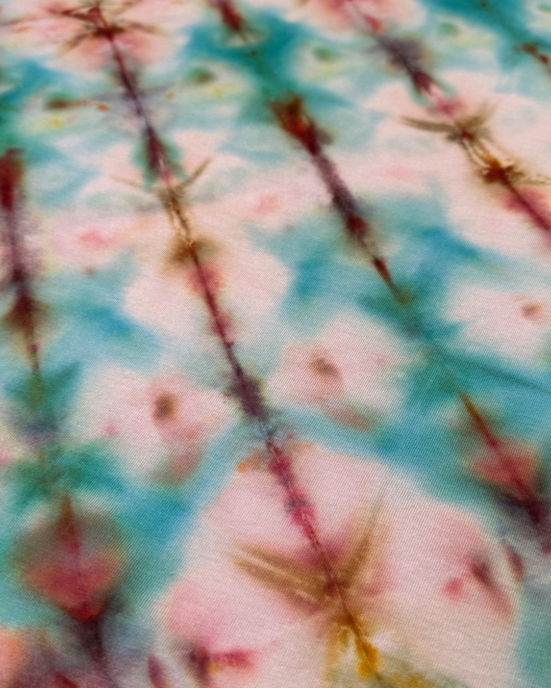 M - youth sized ice dyed shibori tee