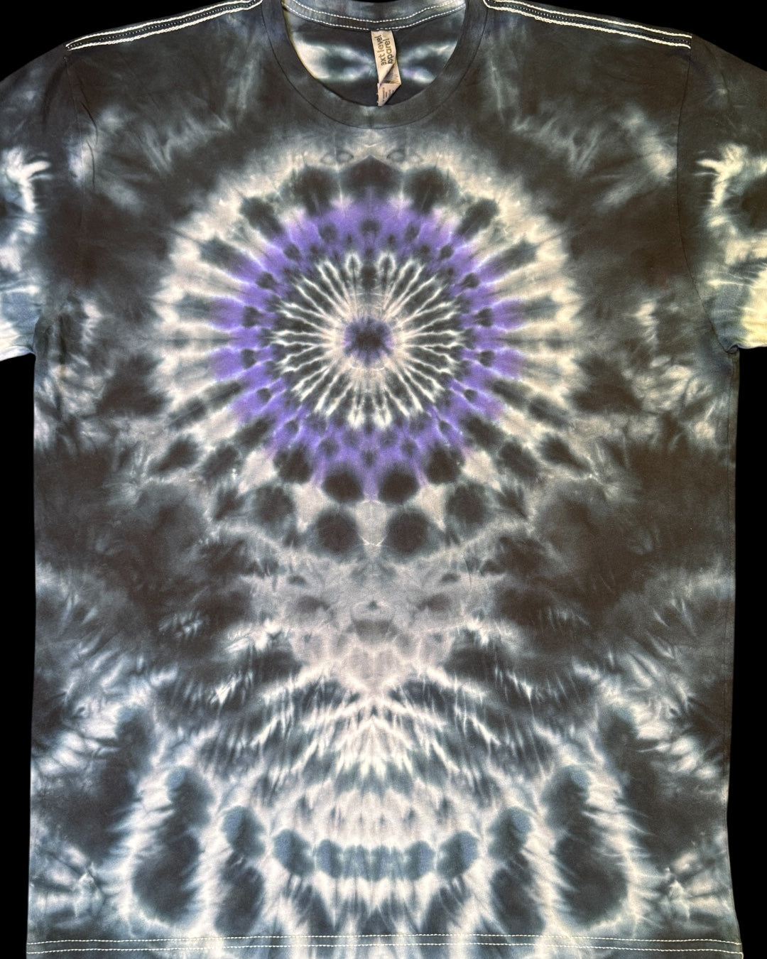L - black violet mandala with phat spine tee