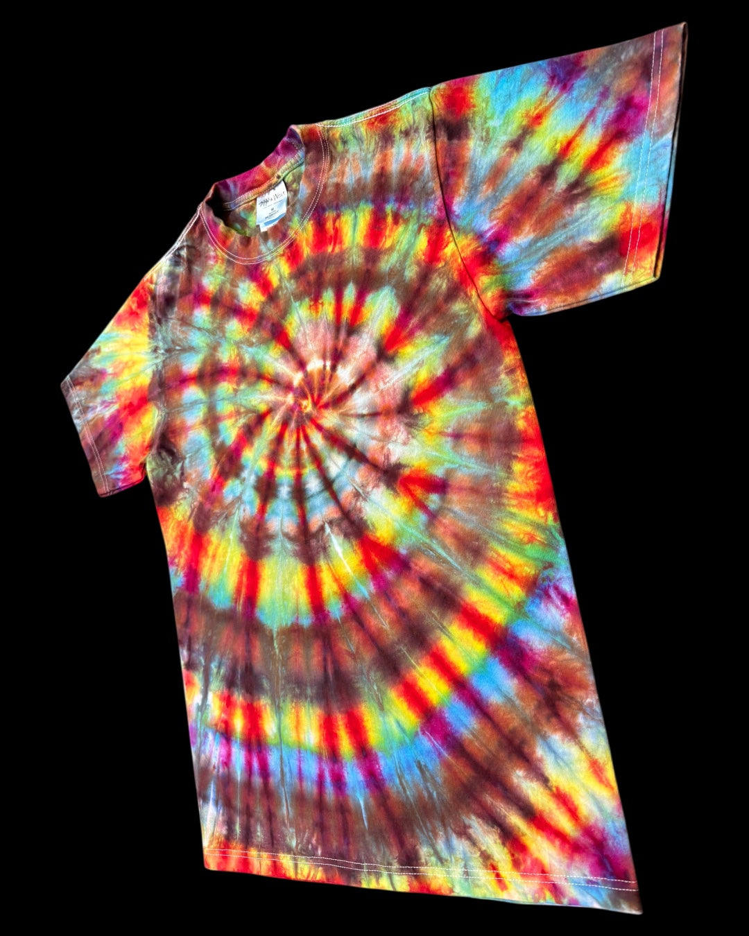 M - ice dyed pseudo rainbow spiral