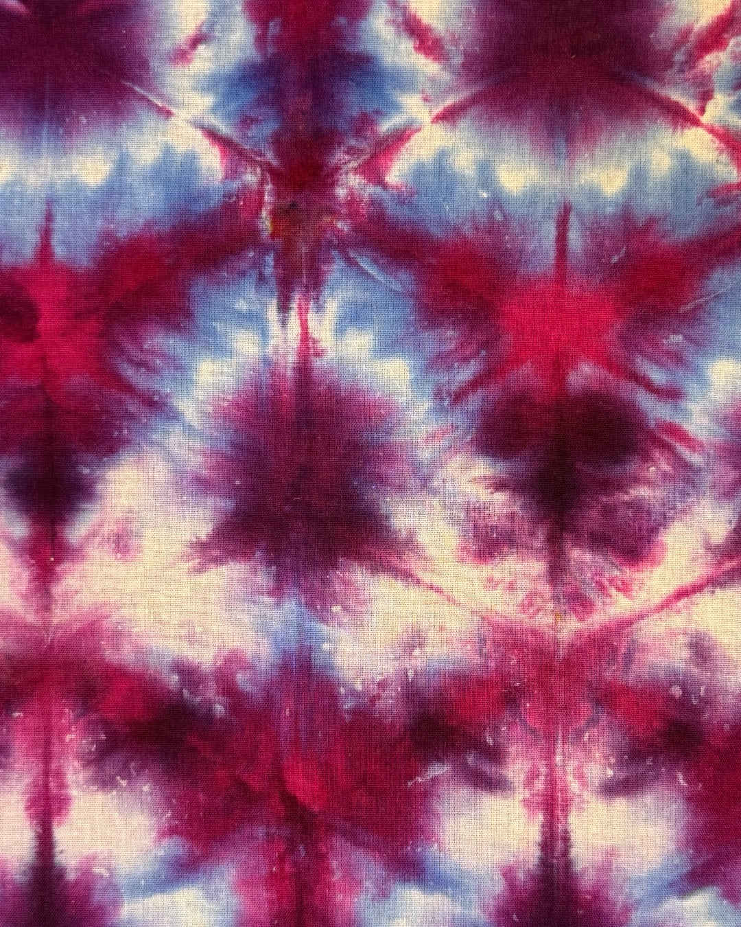ice dyed pink amethyst shibori bandana