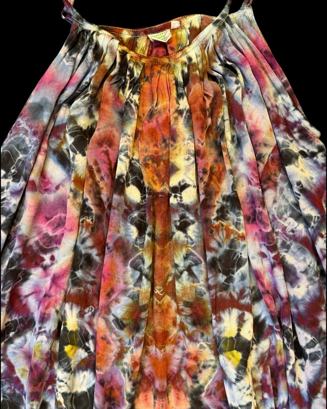one size - ice dyed kenney style rayon parachute dress