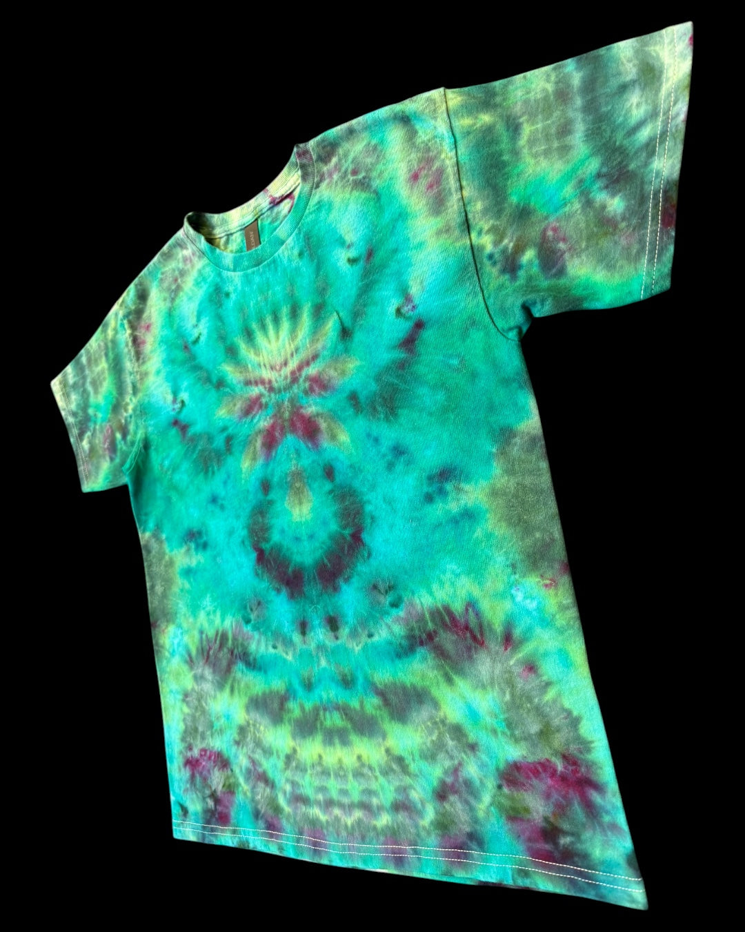 XL - youth sized ice dyed aqualung cosmic roll tee