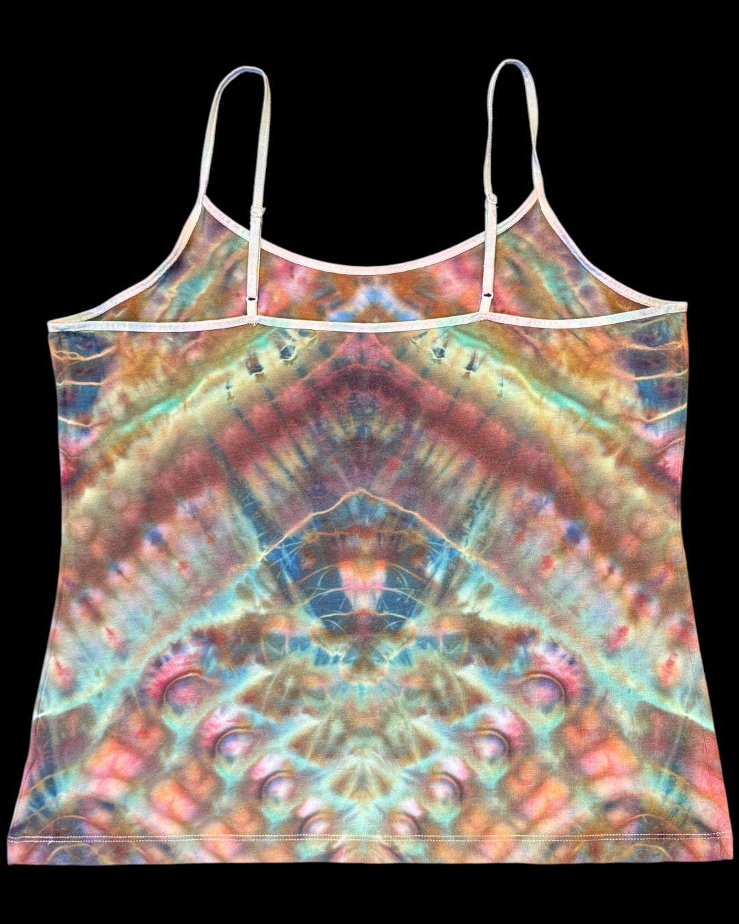 XL - ice dyed cosmic roll pleated cami