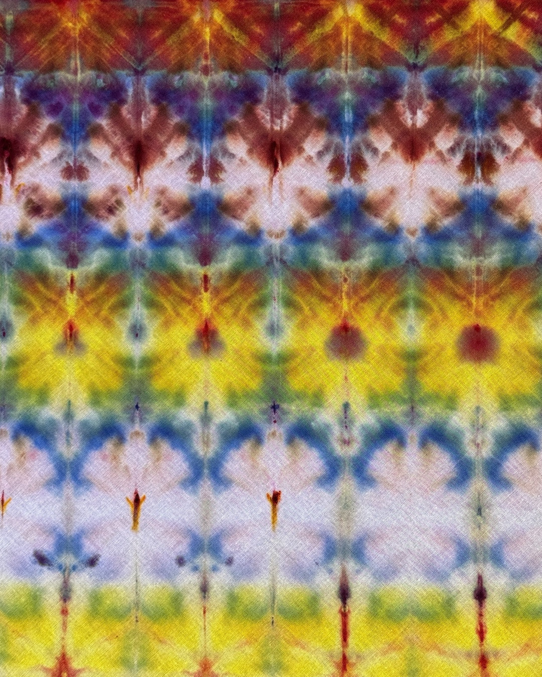 ice dyed rusty lilac diagonal shibori bandana