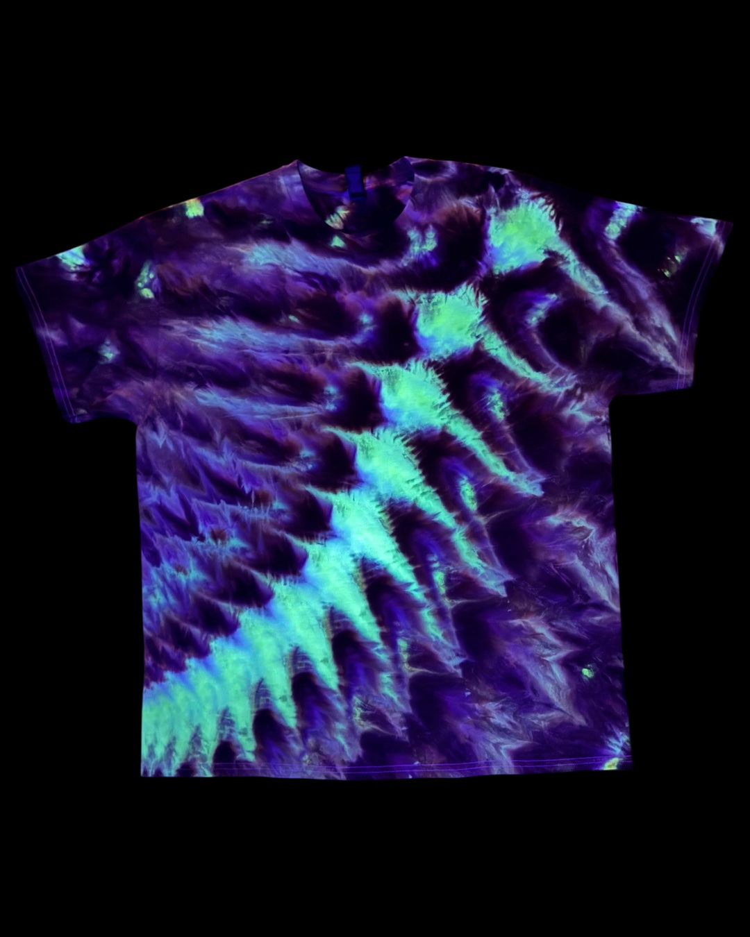 XL - glowing ice dyed cosmic roll tee