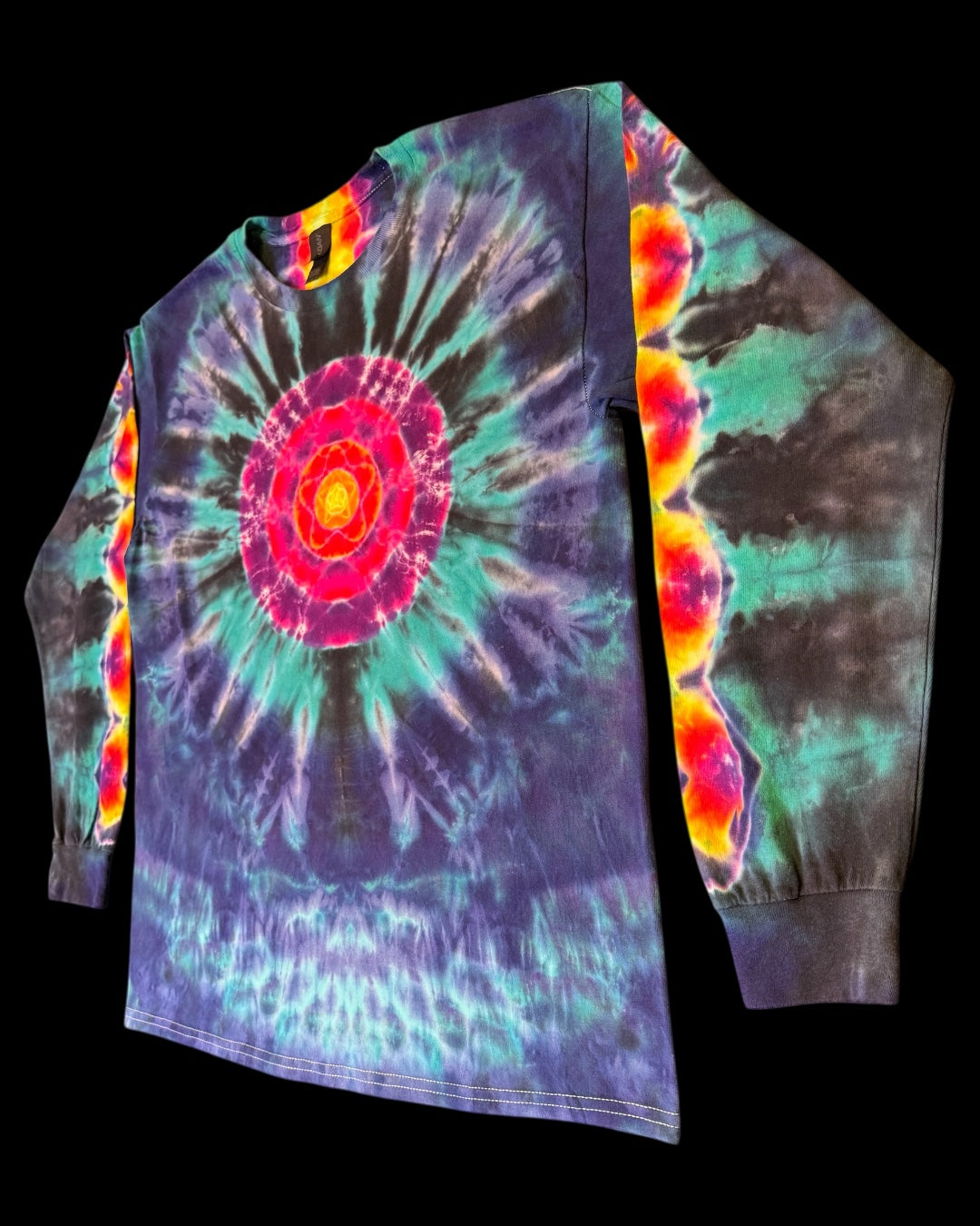 L - pentagram mandala with klink spine long sleeve tee