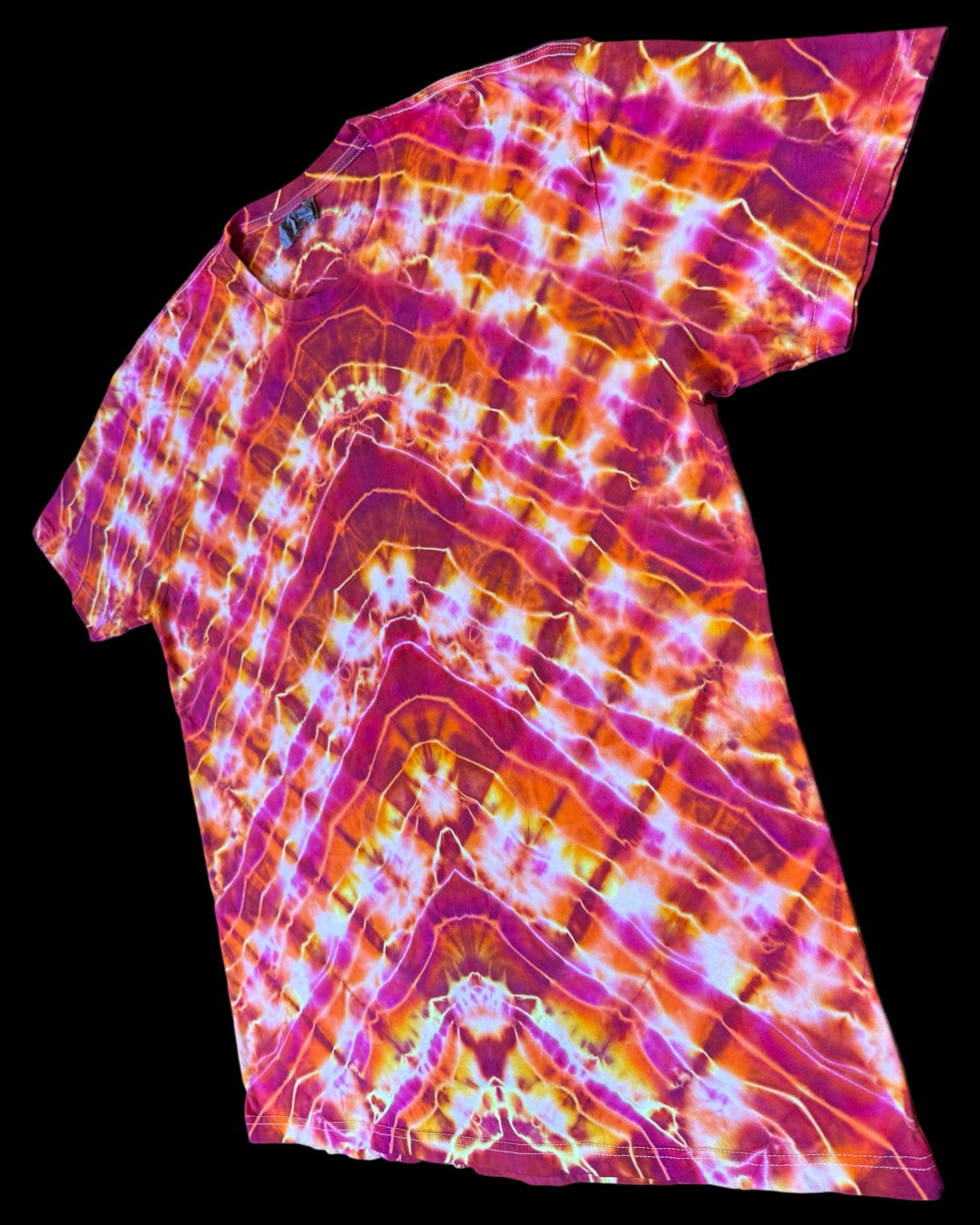 XL - flaming inverted chevron tee