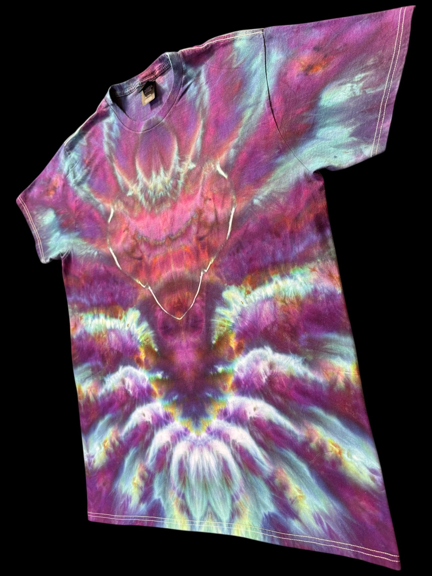 XL - ice dyed purple twilight cosmic roll variation tee
