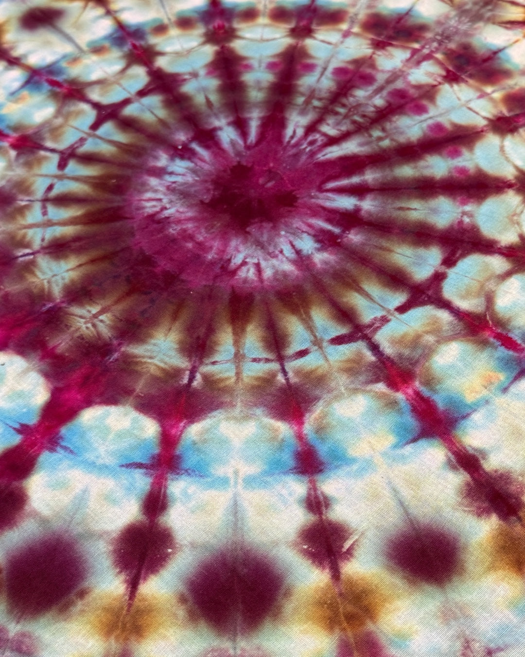 ice dyed multicolor mandala bandana