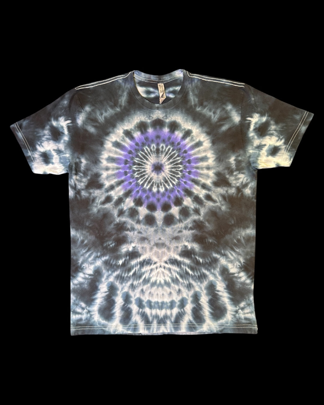 L - black violet mandala with phat spine tee