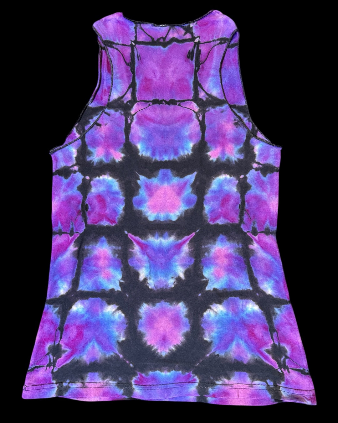 S - ladies’ fit reverse dyed experimental shibori tank