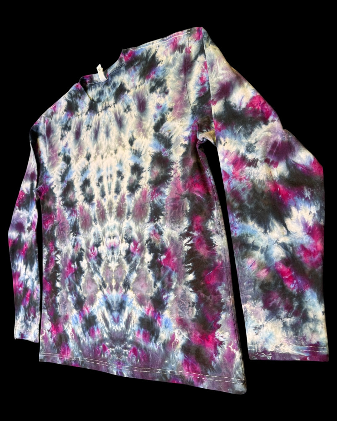XL - ice dyed mirrored cosmic roll long sleeve tee
