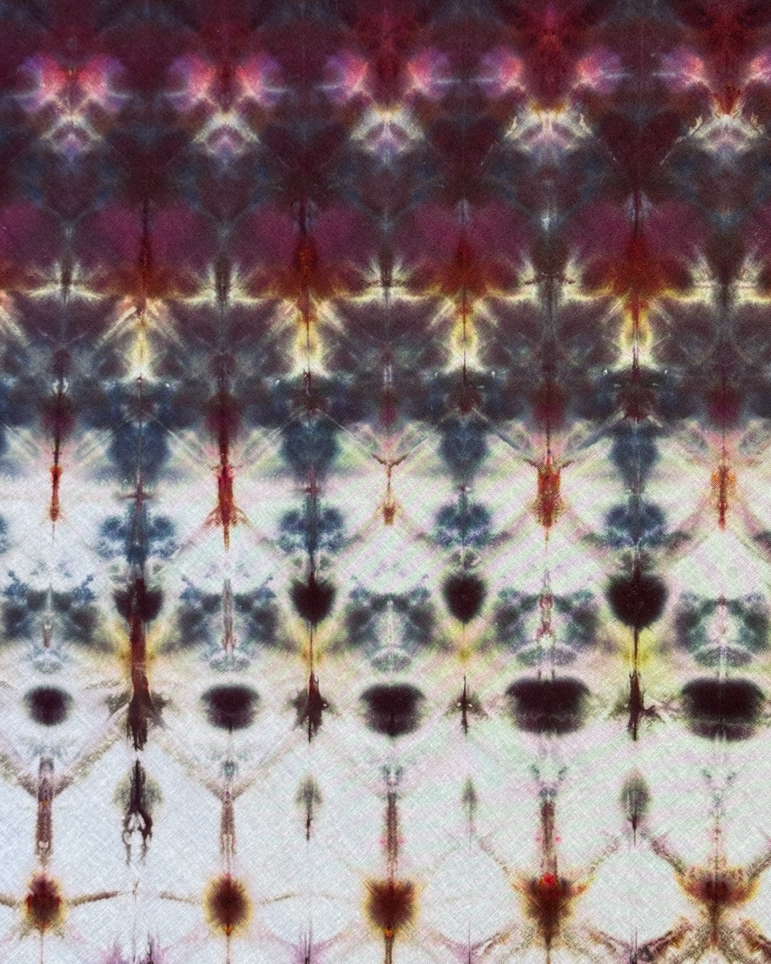 ice dyed black cherry shibori bandana