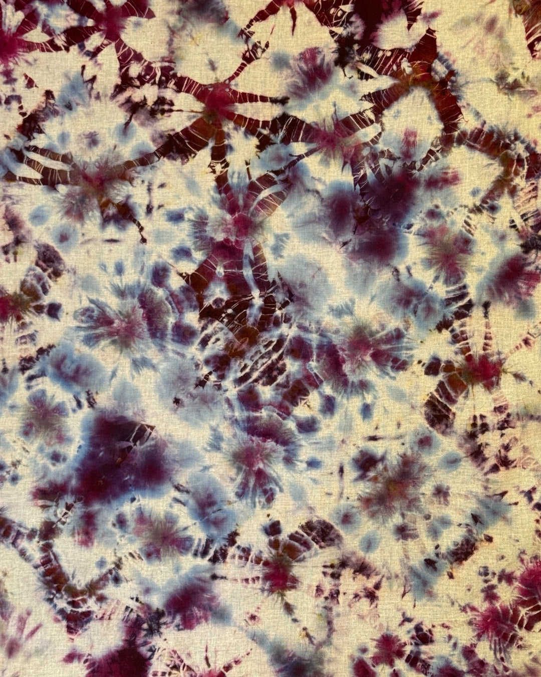 ice dyed kumo style shibori bandana