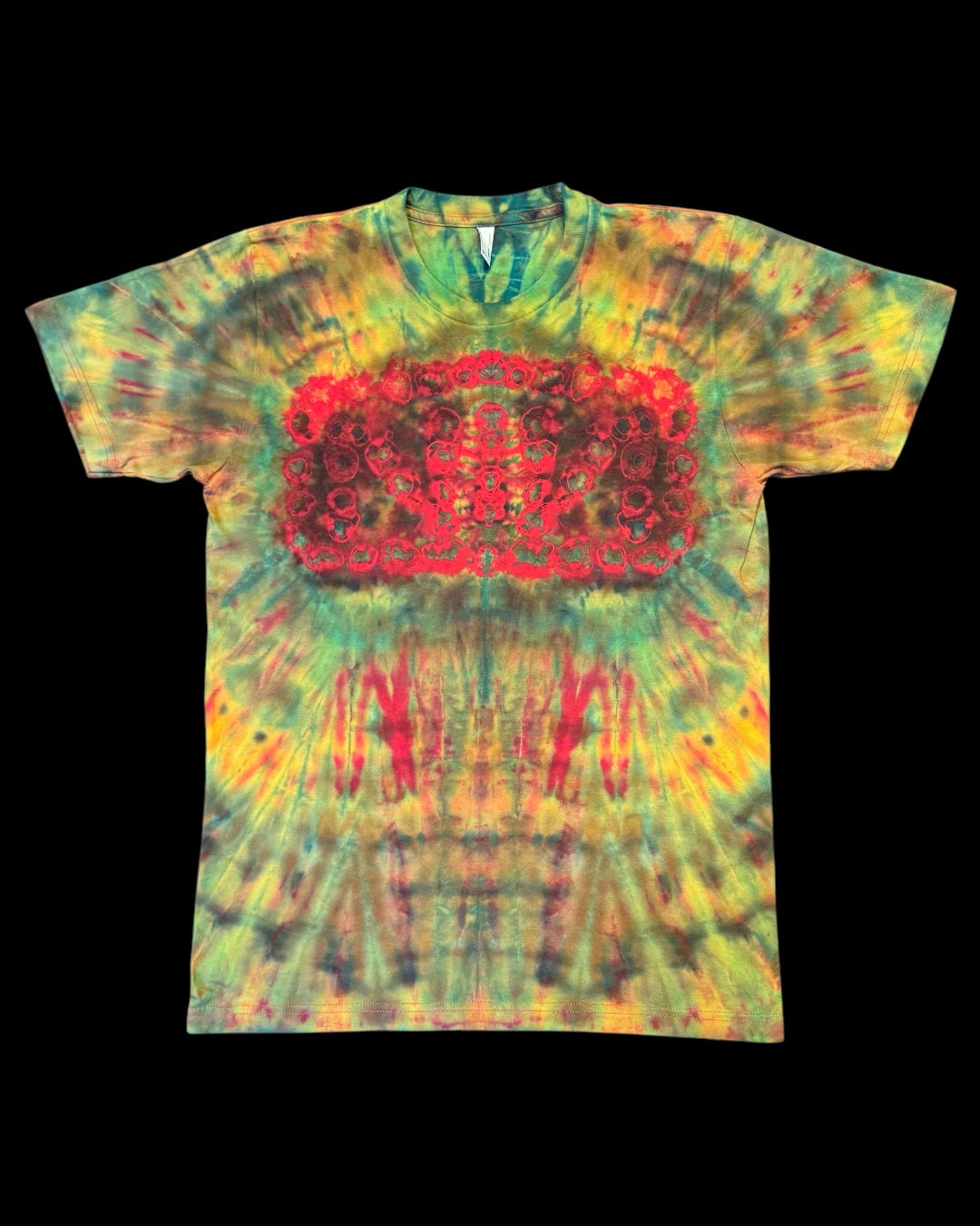M red reversed ice dyed NIN kenney style tee