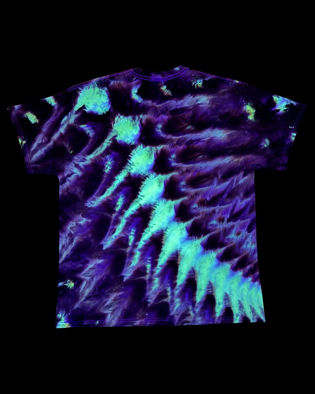 XL - glowing ice dyed cosmic roll tee