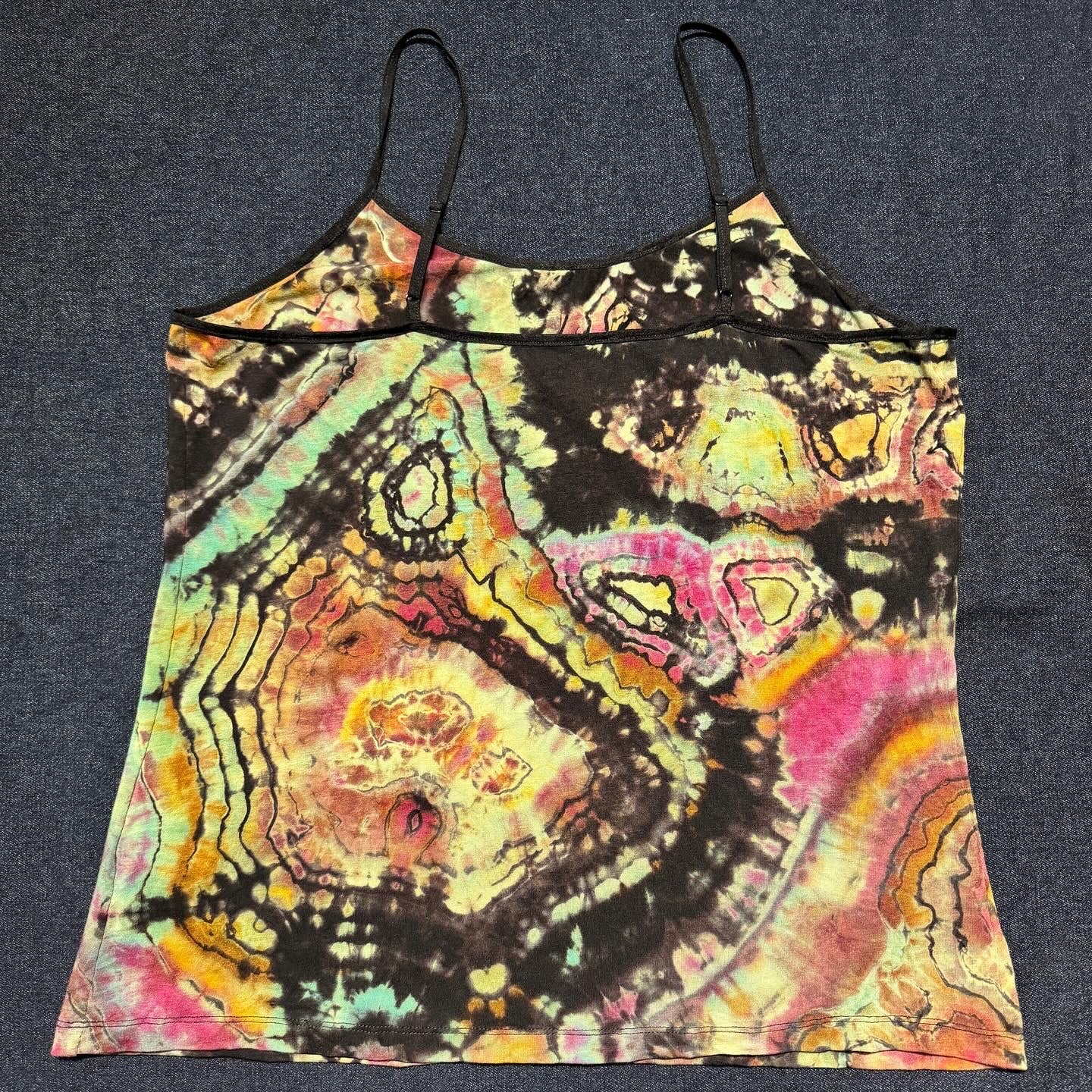 XXL reversed, ice dyed geode style cami