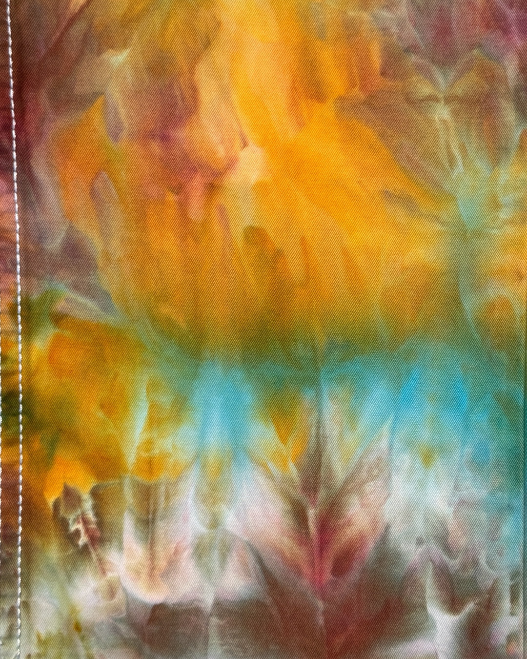 30” x 32” - upcycled ice dyed men’s pants