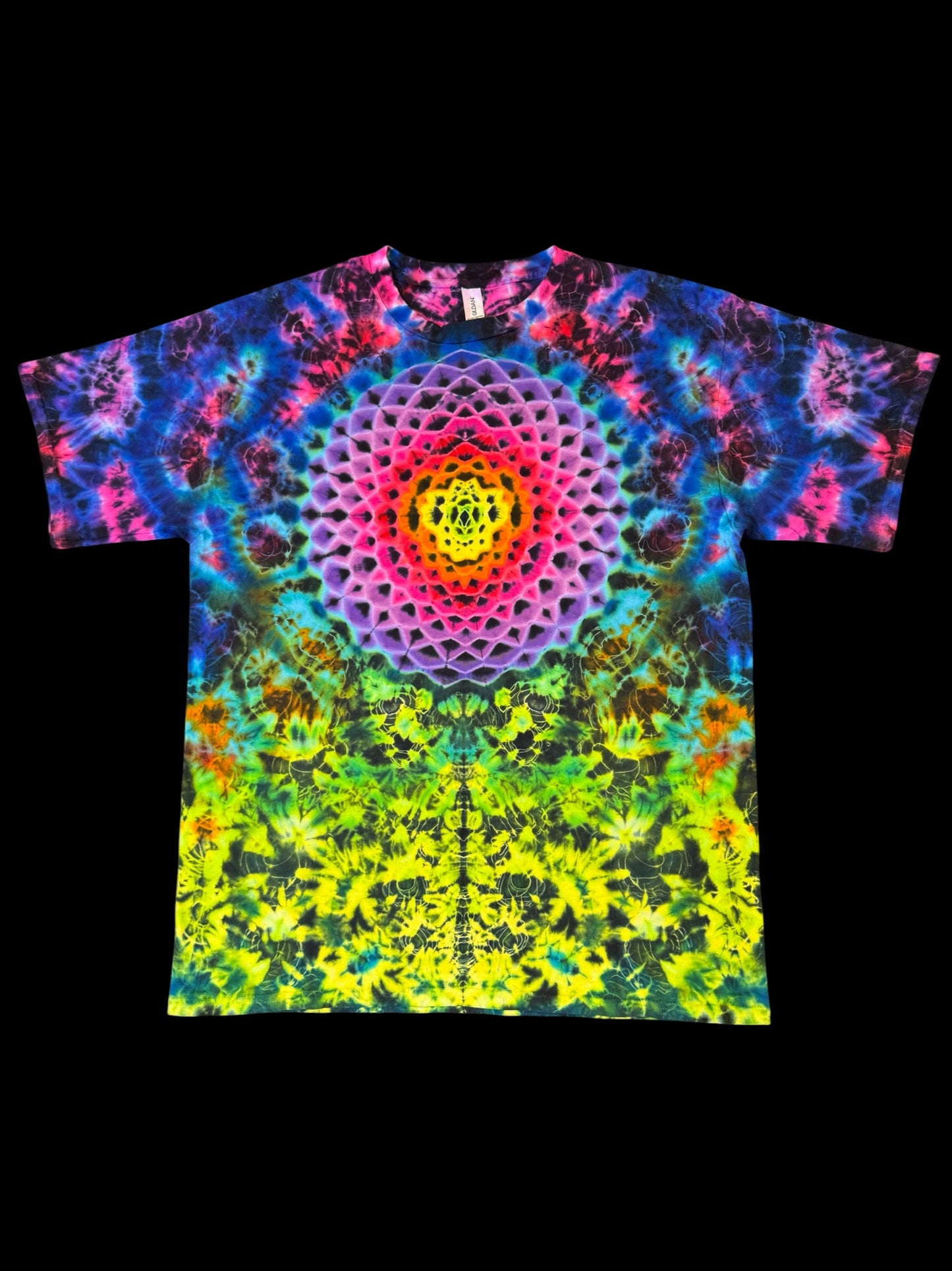 XL - rainbow mandala kenney combo tee