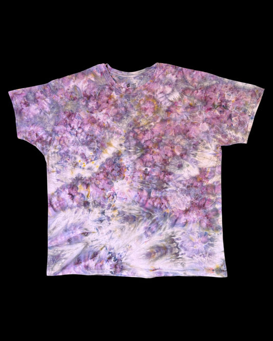 XXL - bubble ice dyed custom color red tide scrunch tee