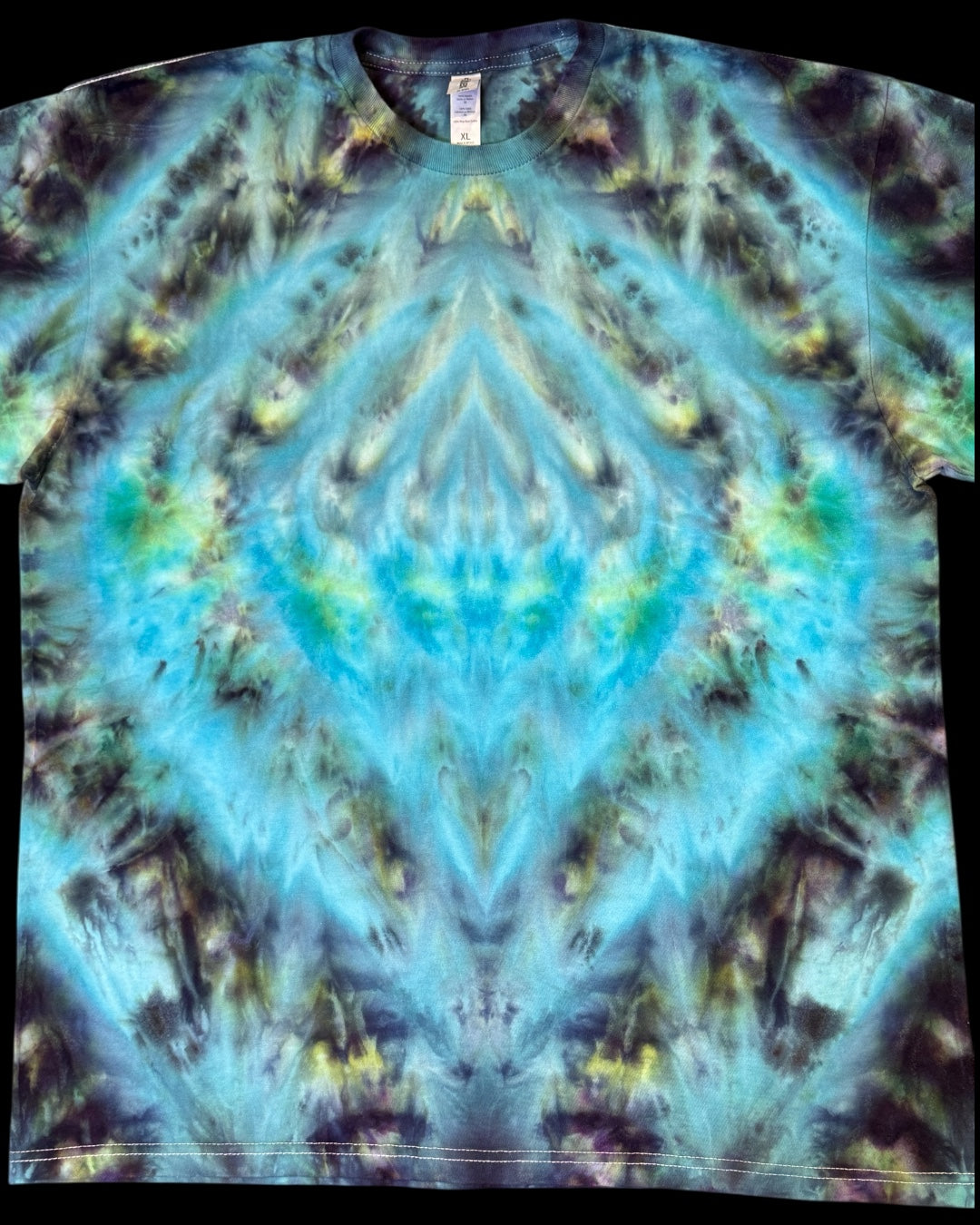 XL - ice dyed avalon jade mirrored cosmic roll tee