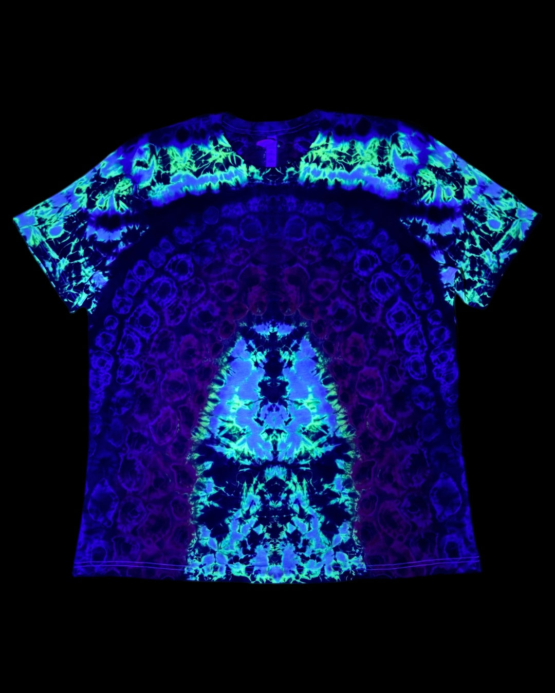 XL - rainbow arch glowing kenney style tee with kenney shield spine