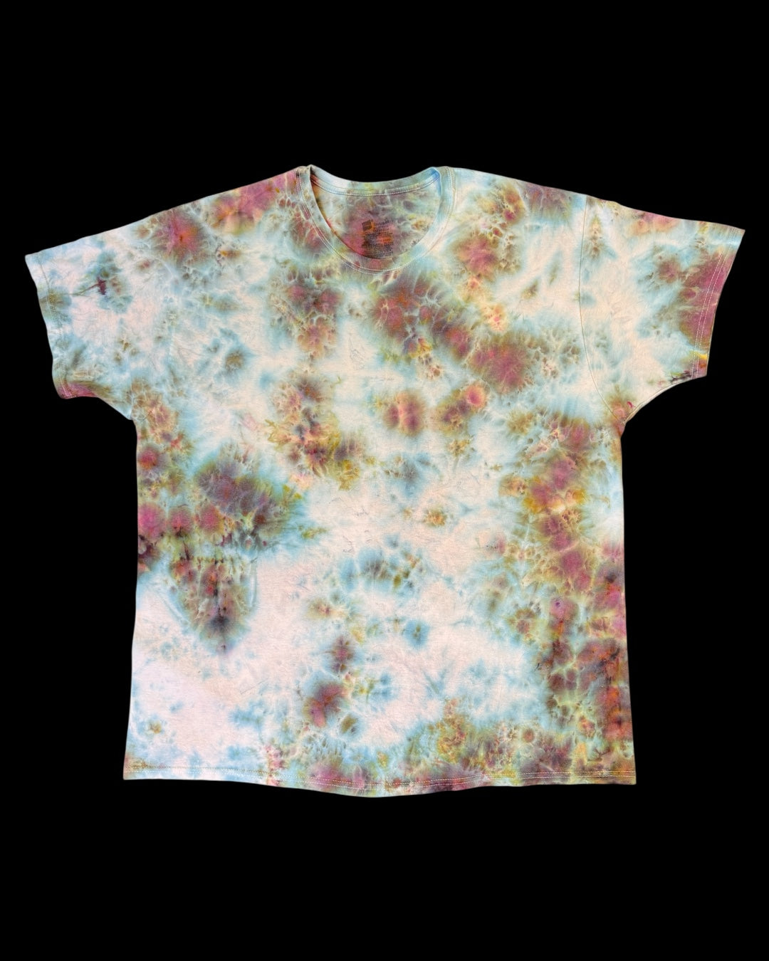 XXL - ice dyed asymmetrical scrunch tee