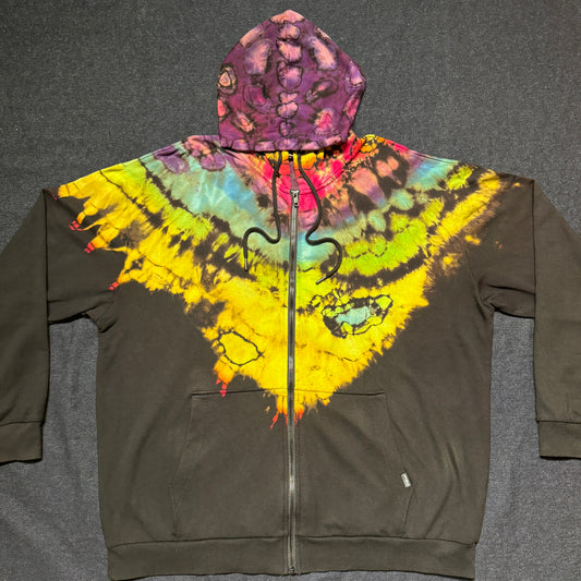 XL - reverse dyed full zip hoodie