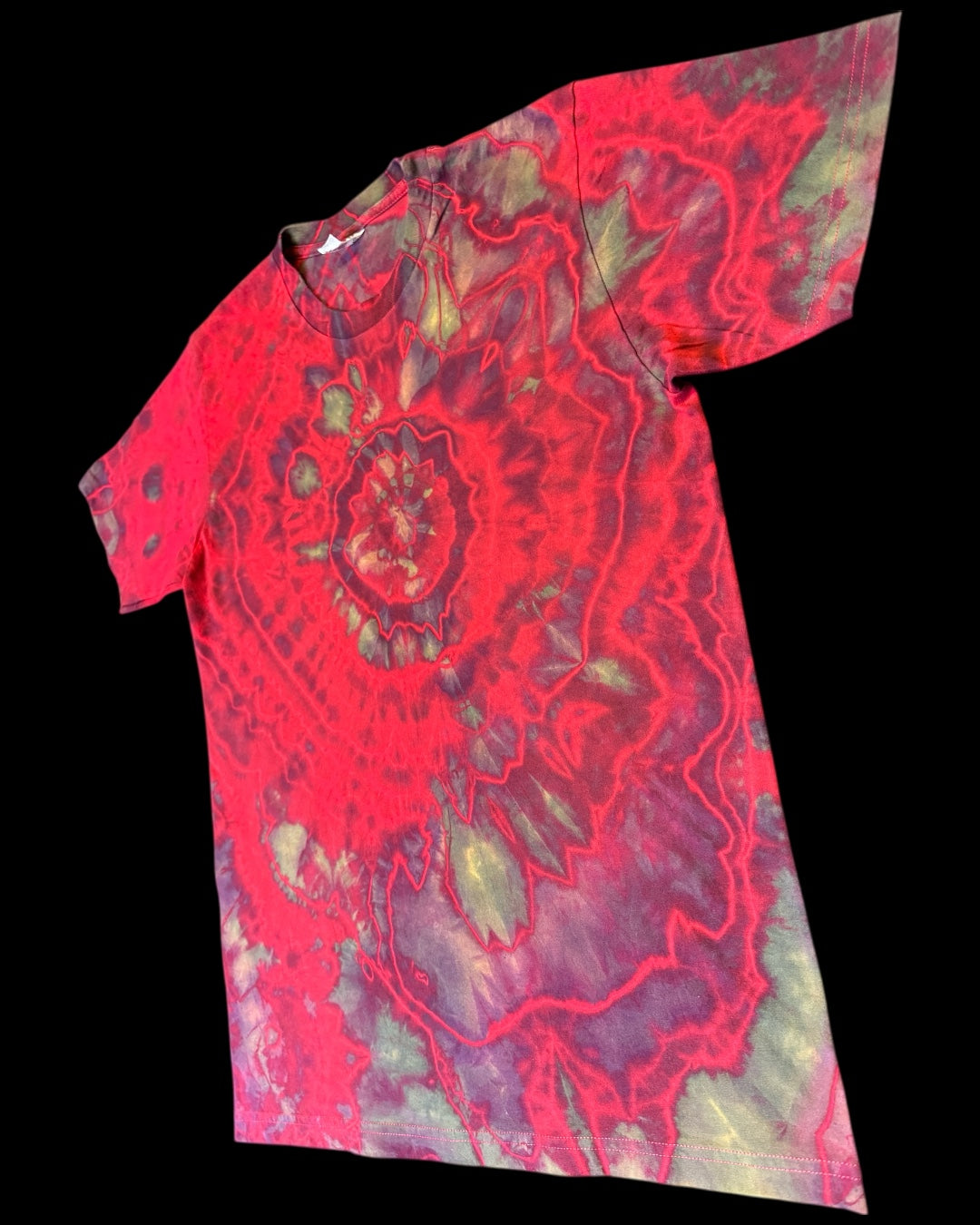 M - red reverse dyed cosmic geode tee