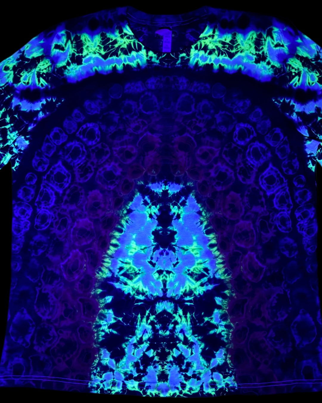 XL - rainbow arch glowing kenney style tee with kenney shield spine