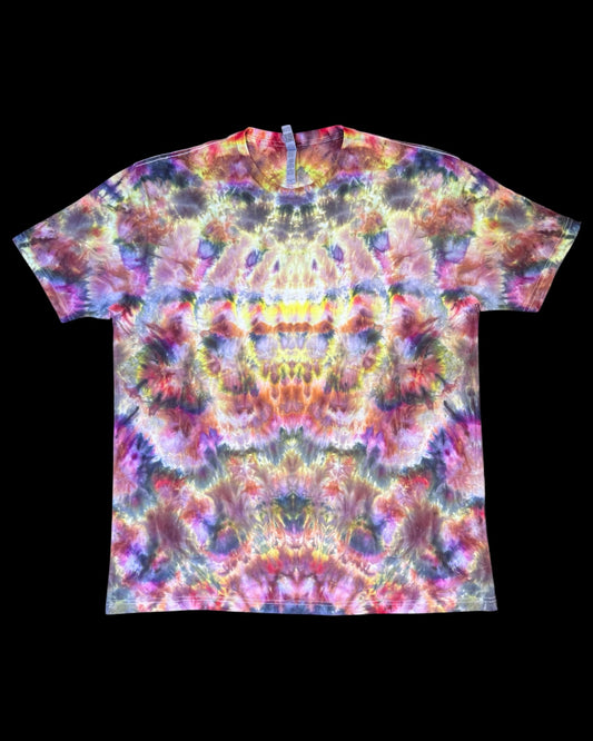 XXL - ice dyed mirrored multicolor cosmic roll tee