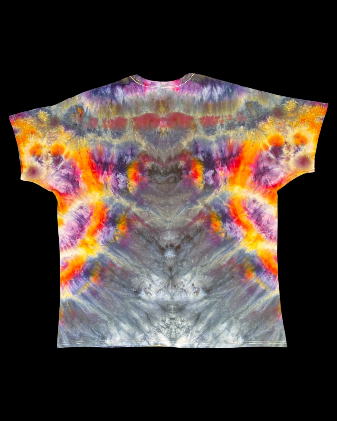 XXL - ice dyed spicy desert sunset mandala and cosmic roll combo tee