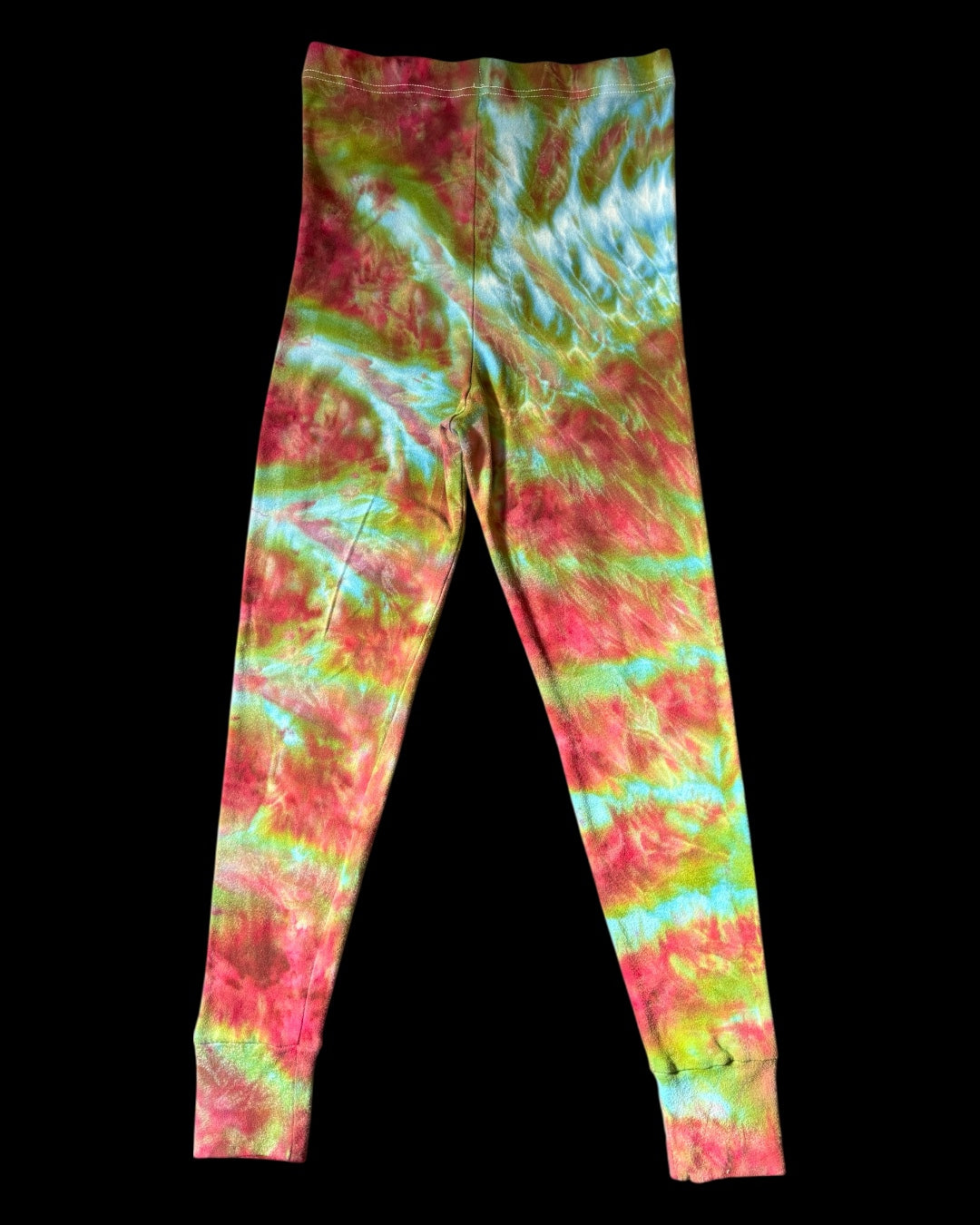 S - ice dyed stormy skies cosmic rolled leggings