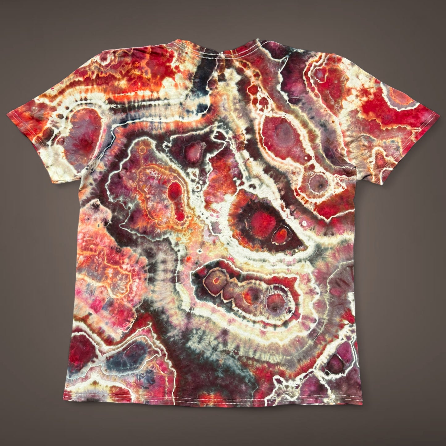 L - ice dyed rhodochrosite geode tee