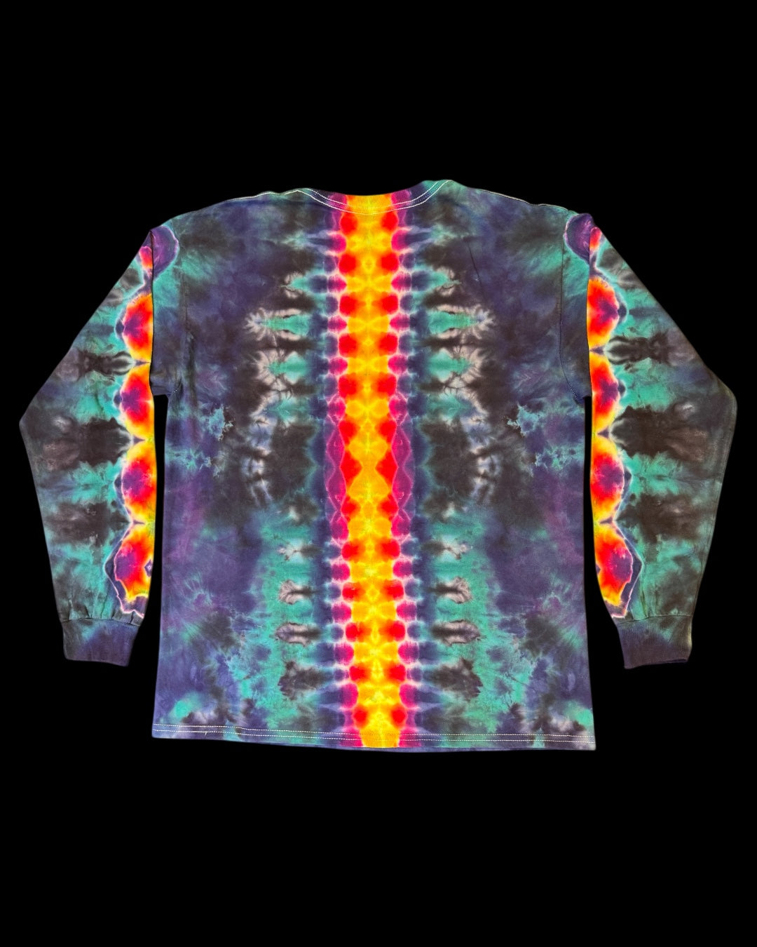 L - pentagram mandala with klink spine long sleeve tee
