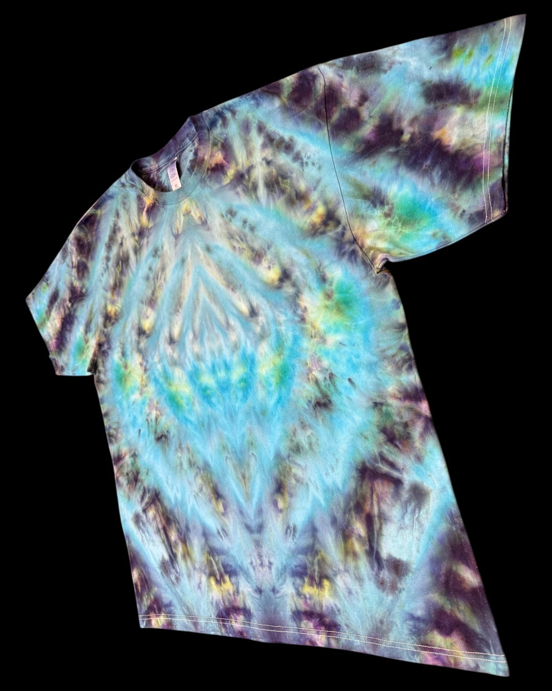 XL - ice dyed avalon jade mirrored cosmic roll tee