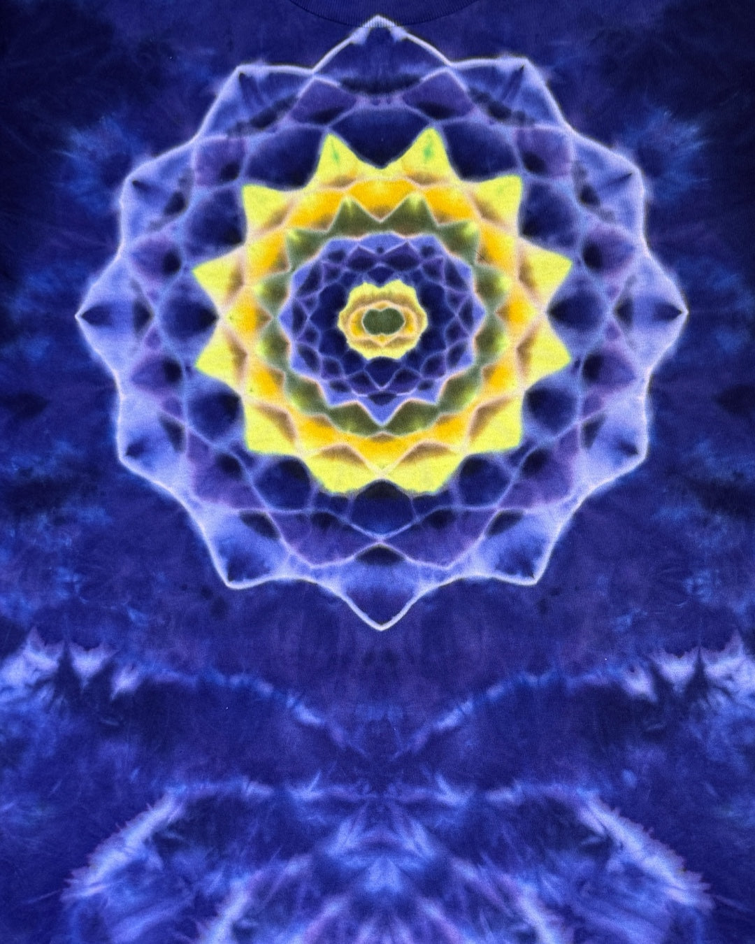 M - UV reactive deep space mandala with kenney totem spine tee